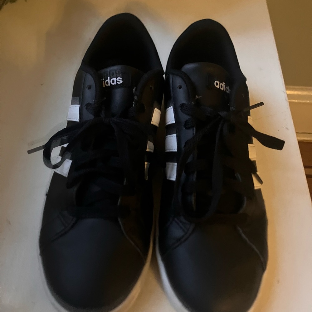 adidas Black White Men's Grand Court 2.0 sneakers size 9 - Picture 1 of 4